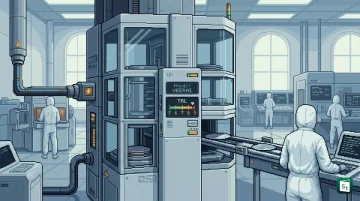 Indigenous AI vision semiconductor chip on circuit board representing Project VeerAI