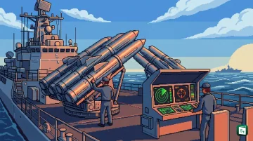 Indian Navy warship fitted with BrahMos supersonic cruise missile launcher system