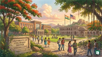 University of Colorado Denver campus building representing its upcoming Hyderabad campus in India