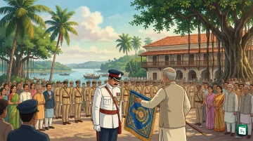 Goa Police personnel during President Colour presentation ceremony in Panaji