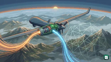 Concept illustration of DRDO HALE UAV with turboprop engine and Bharat Forge and Pratt & Whitney Canada logos