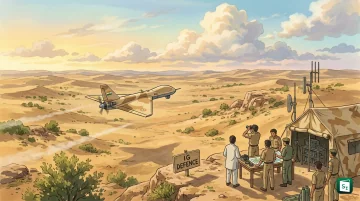 KAL long-range one-way attack drone developed by IG Defence during flight test at Pokhran Field Firing Range