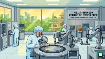 Industry-grade semiconductor backend manufacturing equipment at the new NIELIT Infineon Centre of Excellence in Ahmedabad