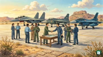 Su-30 MKI, Rafale, Tejas and Japanese F-2A fighters during Exercise Veer Guardian 2026 at Jodhpur