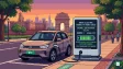 Electric buses and EV charging stations representing Delhi top rank in India Electric Mobility Index 2025 by NITI Aayog