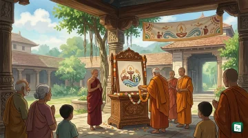 Prime Minister with Pejawar seer at unveiling of Vishwesha Tirtha Swamiji birth centenary logo in New Delhi