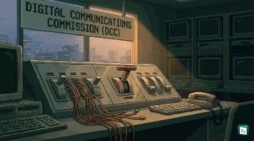 Sanchar Bhawan in New Delhi representing Department of Telecommunications and dissolved Digital Communications Commission
