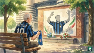 Sandro Mazzola in Inter Milan colours during the Grande Inter era