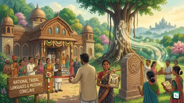 National Conclave on Tribal Languages and Museums underway in Mysuru, with participants and officials from the Ministry of Tribal Affairs and CIIL