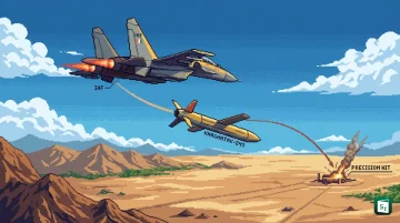 Indian Air Force Su-30MKI releasing Khagantak-243 long-range glide bomb during drop trial