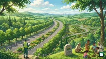 Tree lined national highway with avenue and median plantations showcasing Green Highways Excellence Awards 2026 winners
