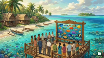 Vice President releasing Mission Rangeen Machhli 2031 strategic action plan for ornamental fisheries at Agatti in Lakshadweep